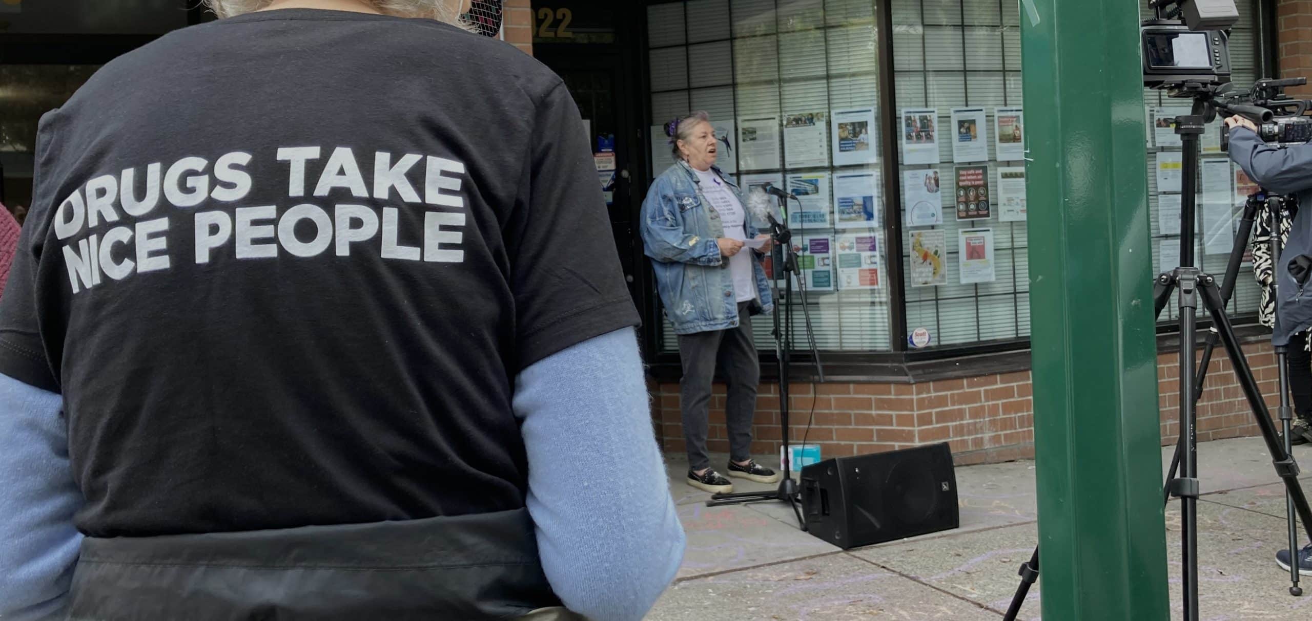 IOAD 2021, T-shirt that says Drug Take Nice People